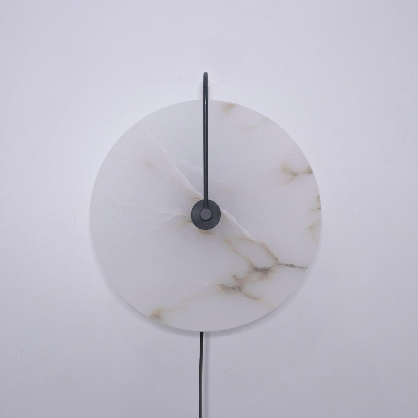 Alabaster LED Plug-In Wall Lamp - Dimmable, Energy Efficient Lighting