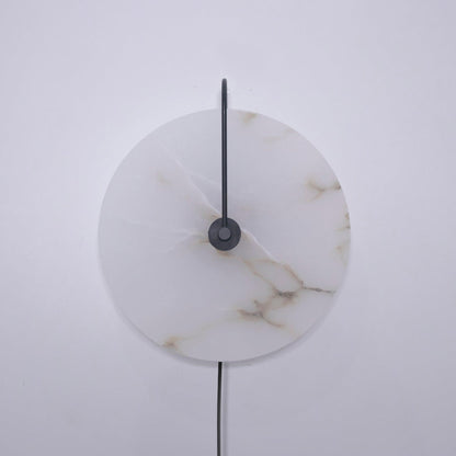 Alabaster LED Plug-In Wall Lamp - Dimmable, Energy Efficient Lighting