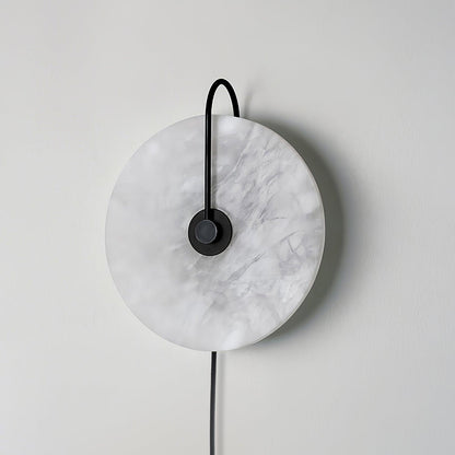 Alabaster LED Plug-In Wall Lamp - Dimmable, Energy Efficient Lighting