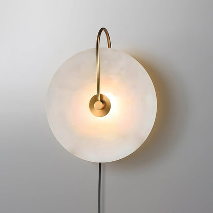 Alabaster LED Plug-In Wall Lamp - Dimmable, Energy Efficient Lighting