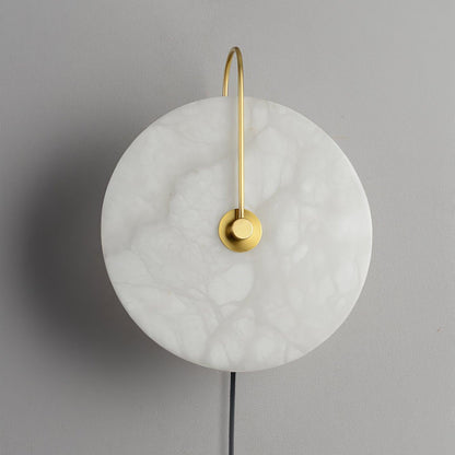 Alabaster LED Plug-In Wall Lamp - Dimmable, Energy Efficient Lighting