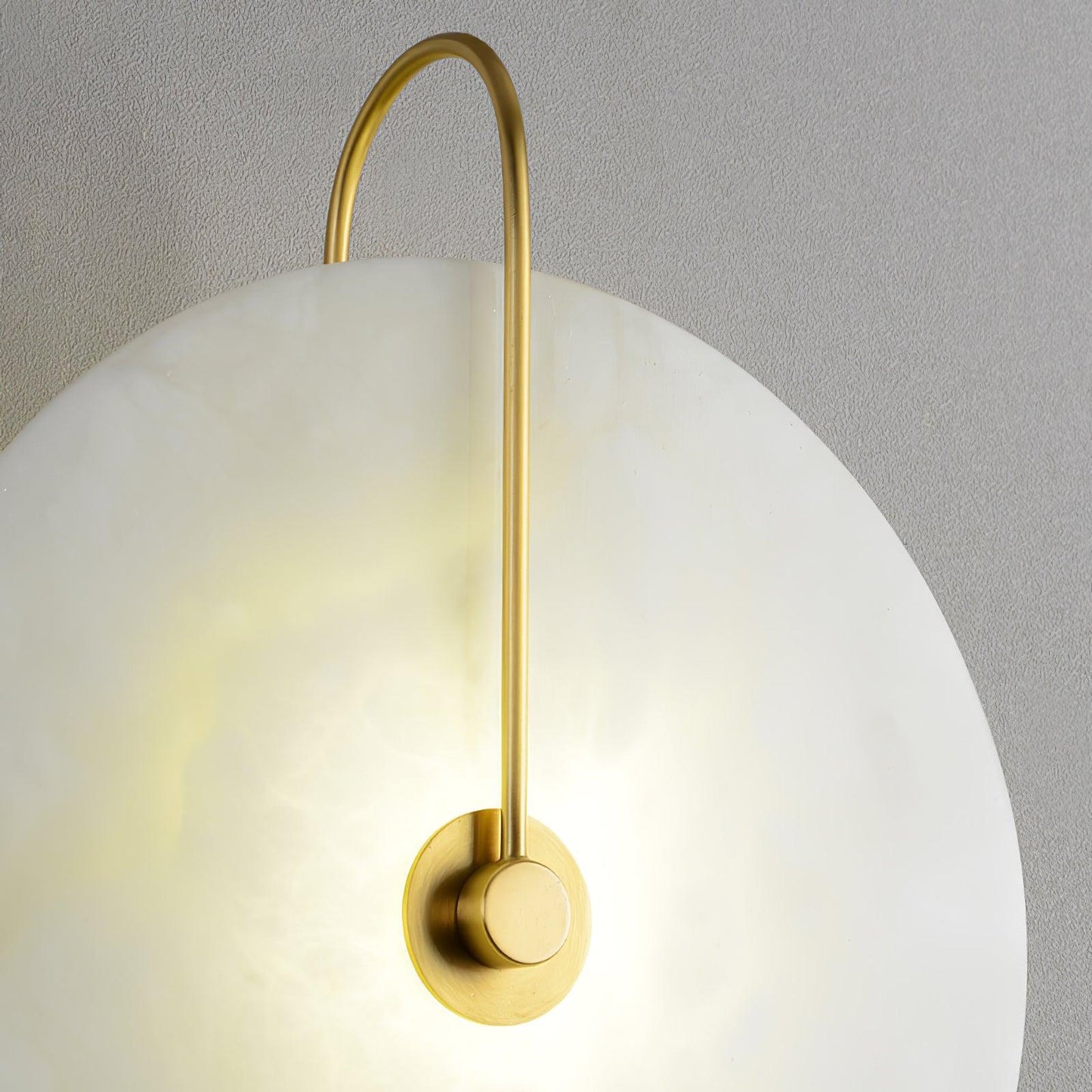 Alabaster LED Plug-In Wall Lamp - Dimmable, Energy Efficient Lighting