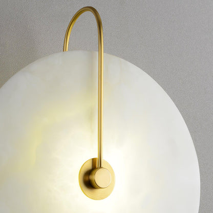 Alabaster LED Plug-In Wall Lamp - Dimmable, Energy Efficient Lighting