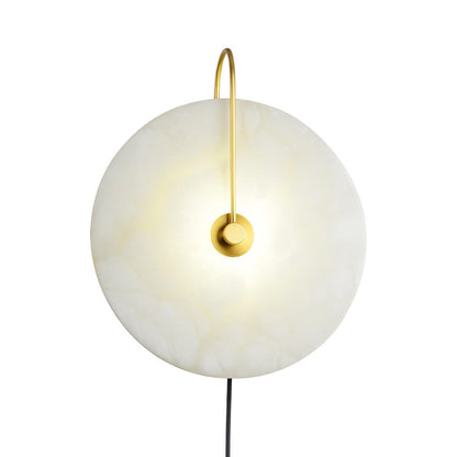 Alabaster LED Plug-In Wall Lamp - Dimmable, Energy Efficient Lighting