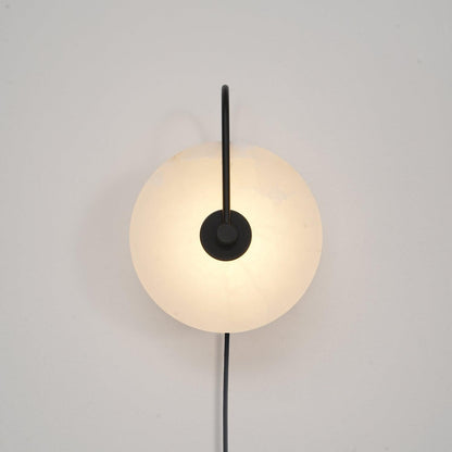 Alabaster LED Plug-In Wall Lamp - Dimmable, Energy Efficient Lighting