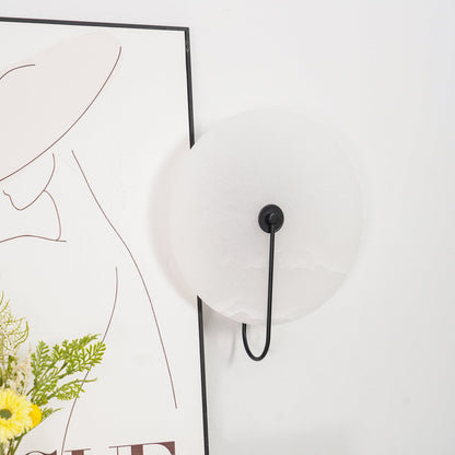 Alabaster LED Plug-In Wall Lamp - Dimmable, Energy Efficient Lighting