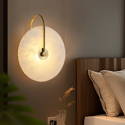 Alabaster LED Plug-In Wall Lamp - Dimmable, Energy Efficient Lighting