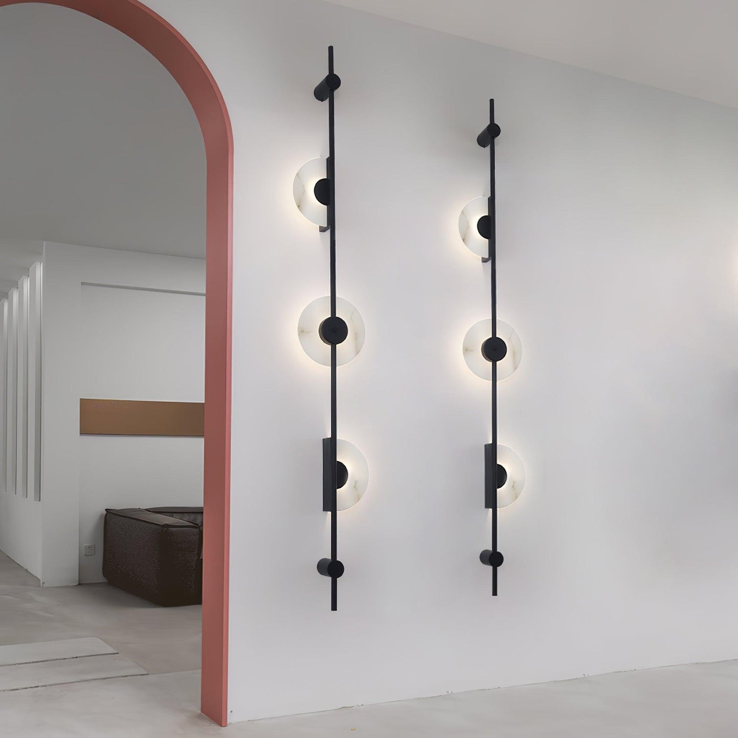 Alabaster Vertical Wall Sconce - Soft Glow, Easy Installation