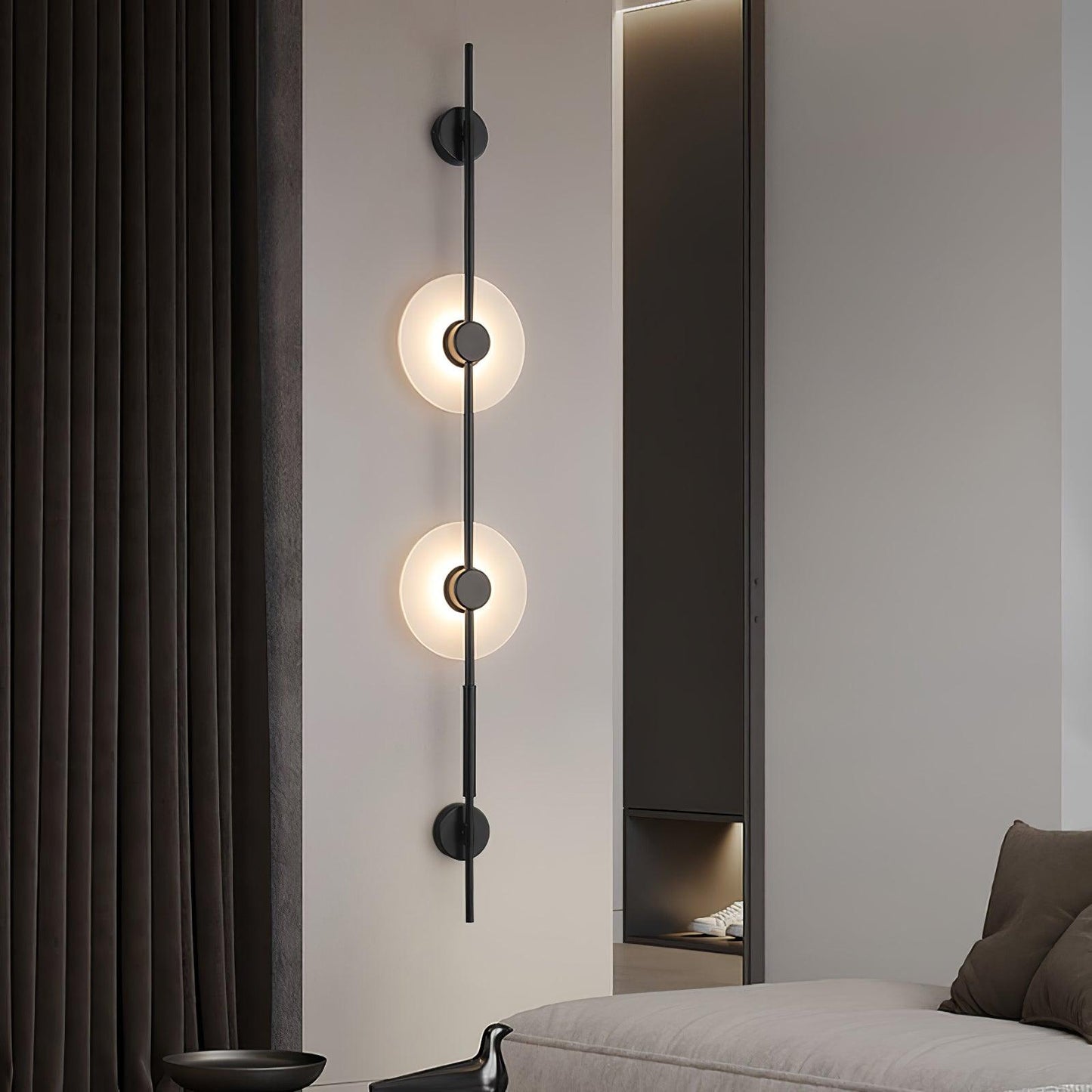 Alabaster Vertical Wall Sconce - Soft Glow, Easy Installation