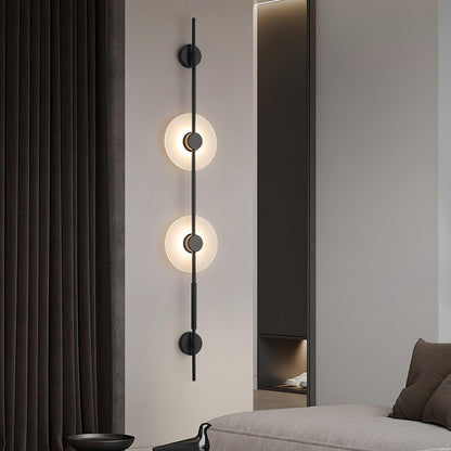 Alabaster Vertical Wall Sconce - Soft Glow, Easy Installation