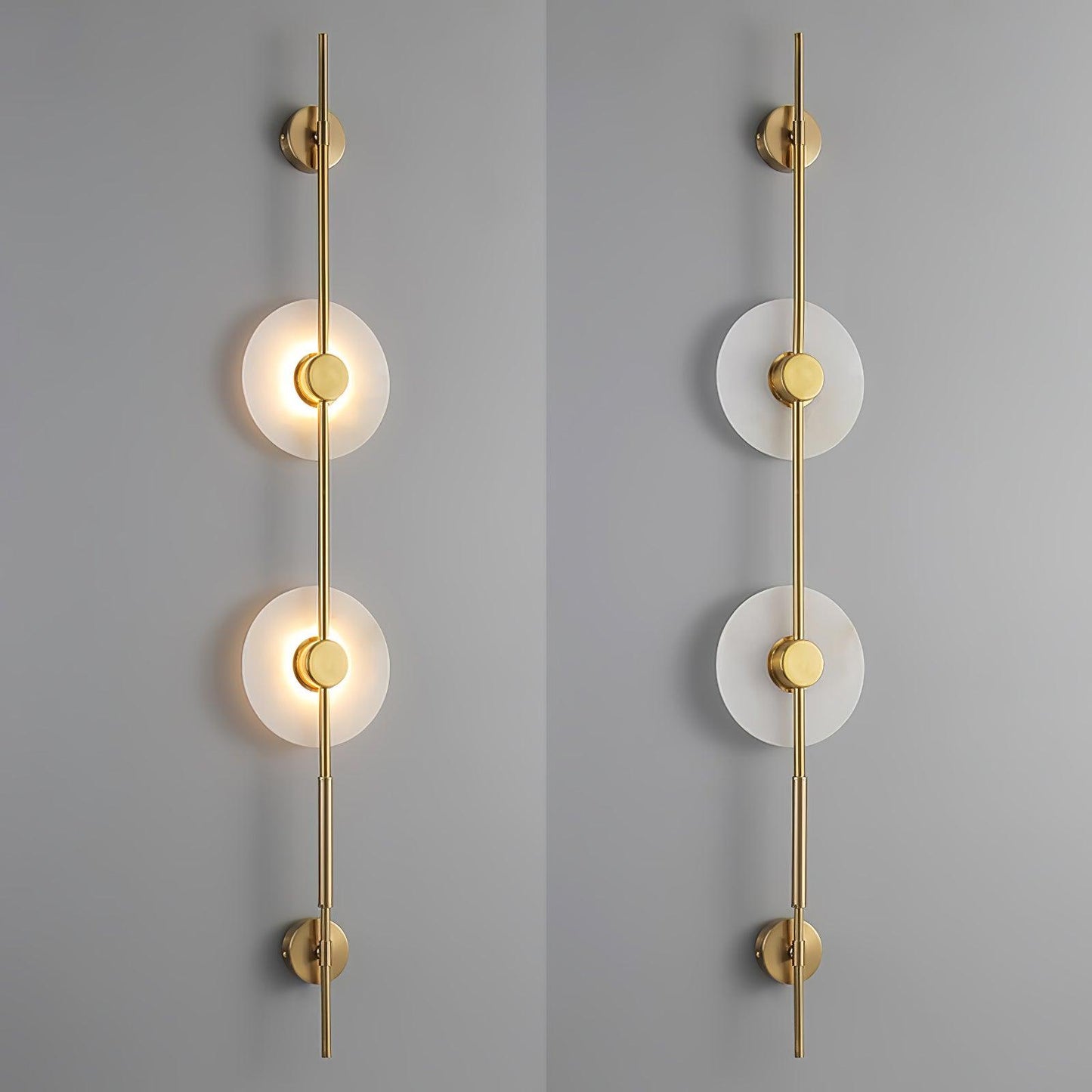Alabaster Vertical Wall Sconce - Soft Glow, Easy Installation