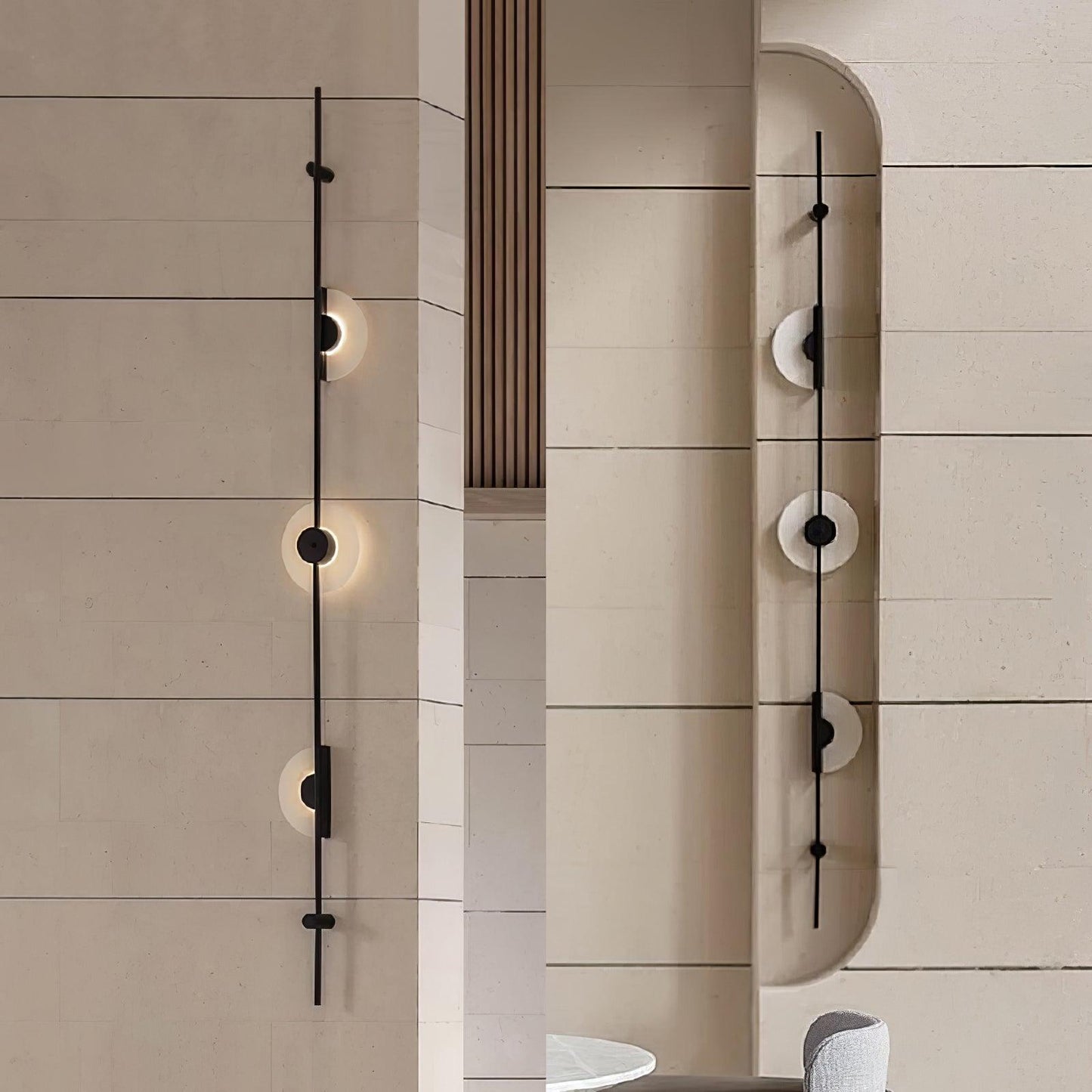 Alabaster Vertical Wall Sconce - Soft Glow, Easy Installation