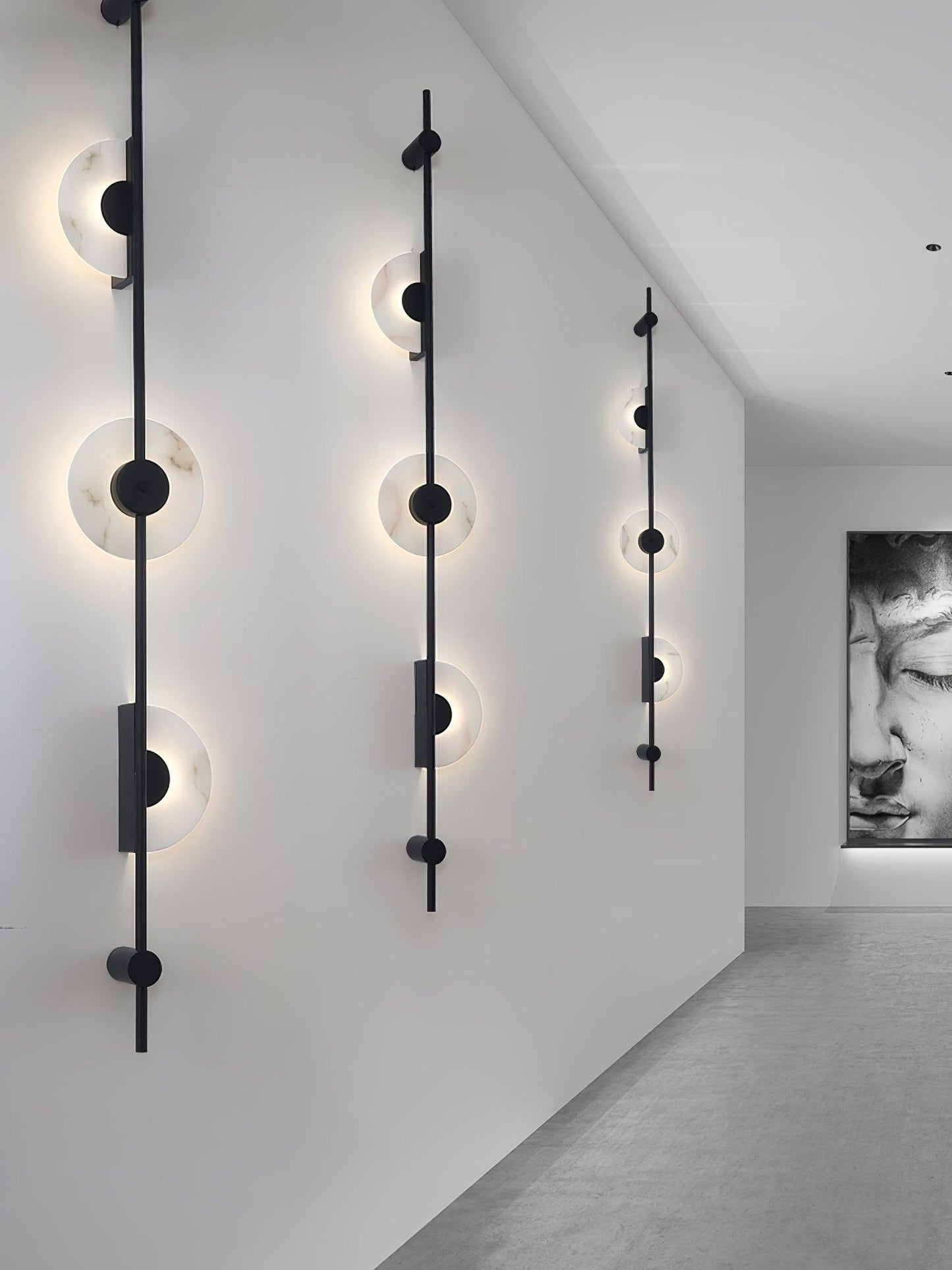 Alabaster Vertical Wall Sconce - Soft Glow, Easy Installation