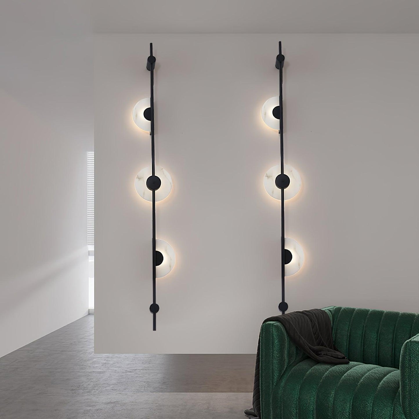 Alabaster Vertical Wall Sconce - Soft Glow, Easy Installation