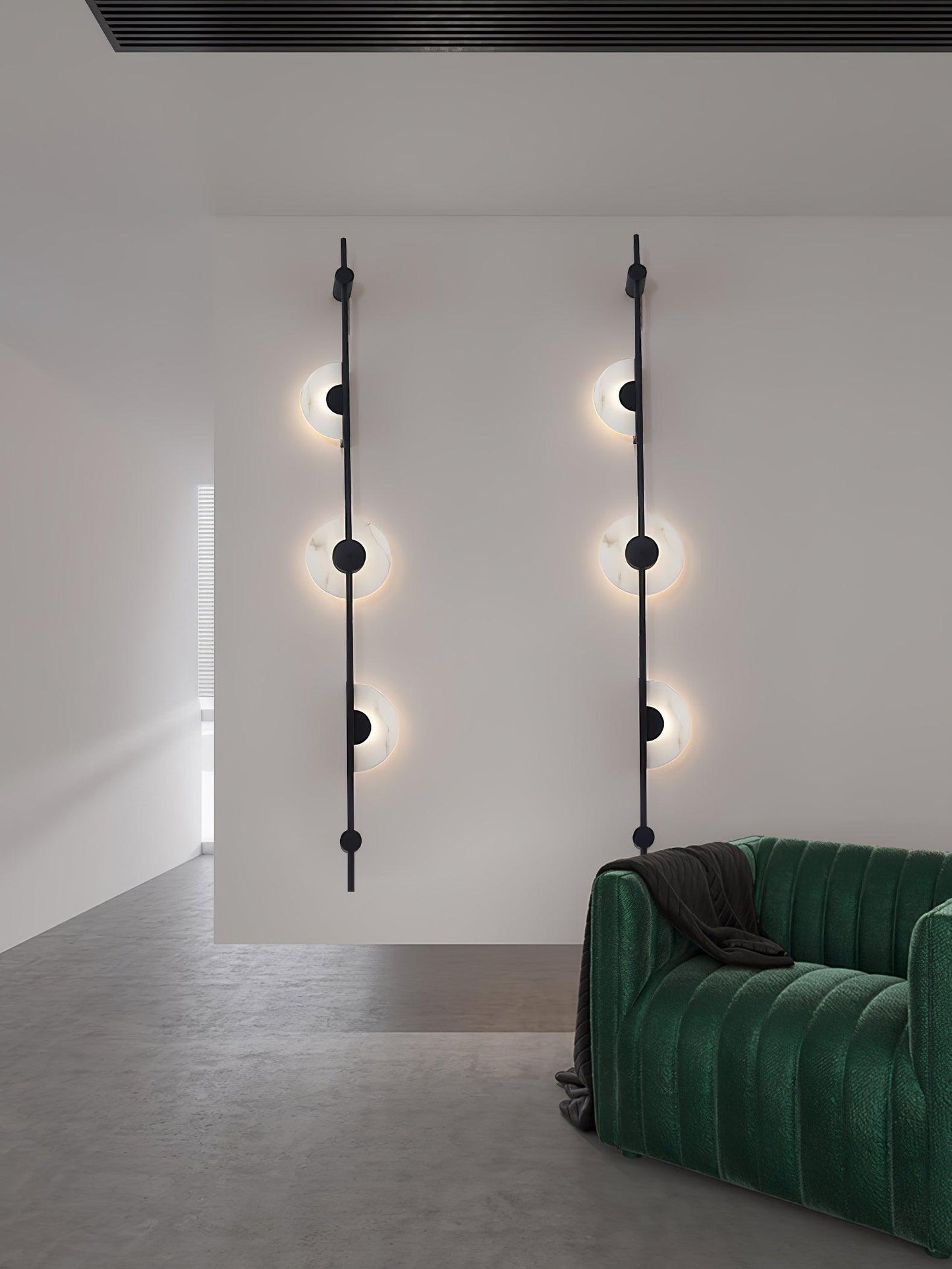 Alabaster Vertical Wall Sconce - Soft Glow, Easy Installation