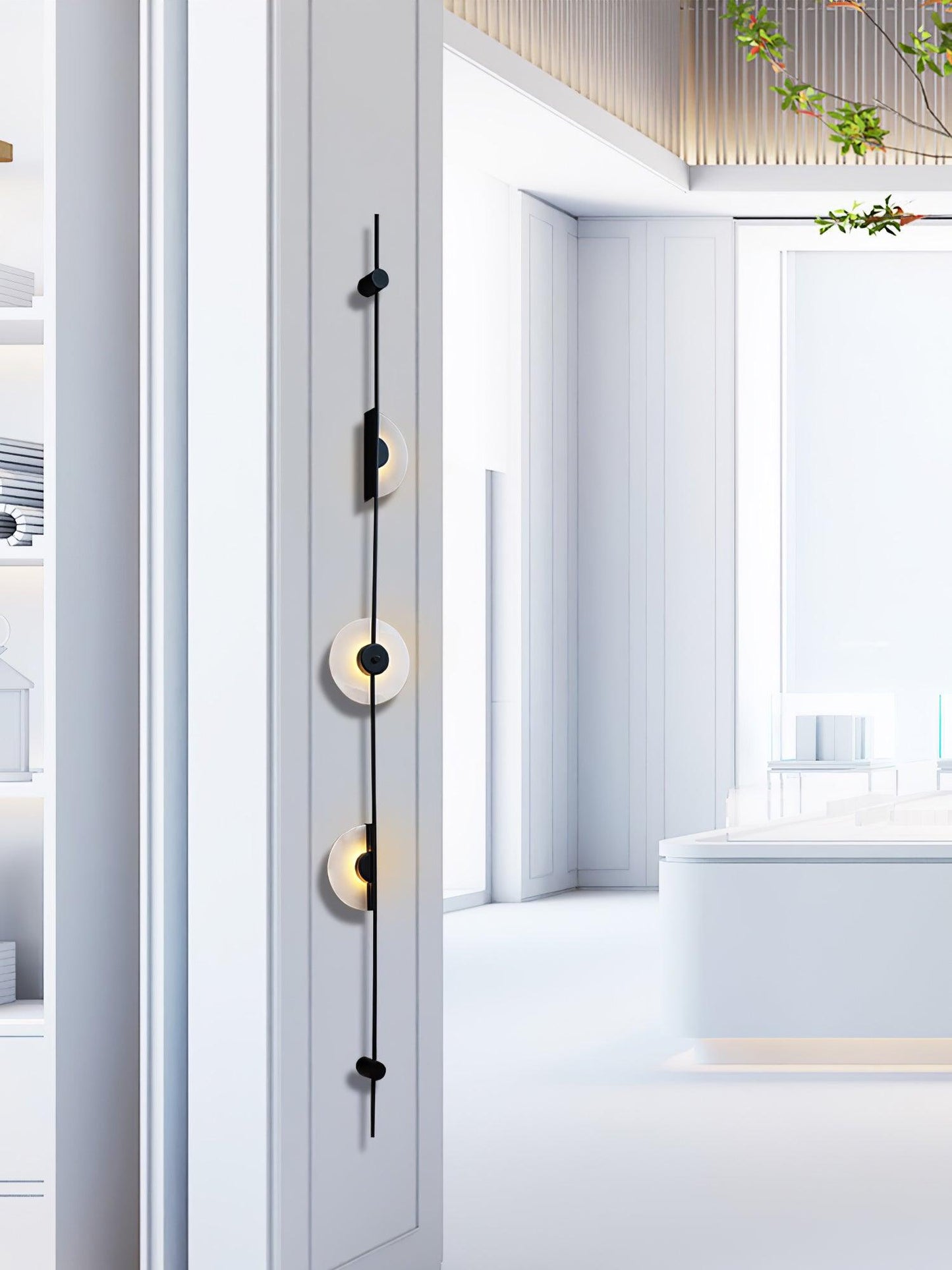 Alabaster Vertical Wall Sconce - Soft Glow, Easy Installation
