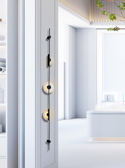 Alabaster Vertical Wall Sconce - Soft Glow, Easy Installation
