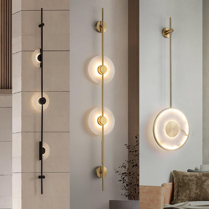Alabaster Vertical Wall Sconce - Soft Glow, Easy Installation