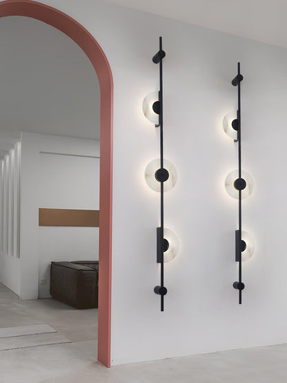 Alabaster Vertical Wall Sconce - Soft Glow, Easy Installation