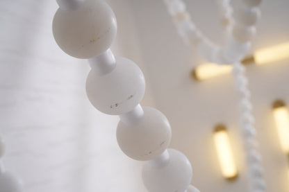 Elegant Alabaster Pearl Chandelier Necklace with Adjustable Length