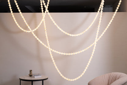 Elegant Alabaster Pearl Chandelier Necklace with Adjustable Length