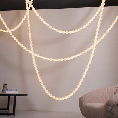 Elegant Alabaster Pearl Chandelier Necklace with Adjustable Length