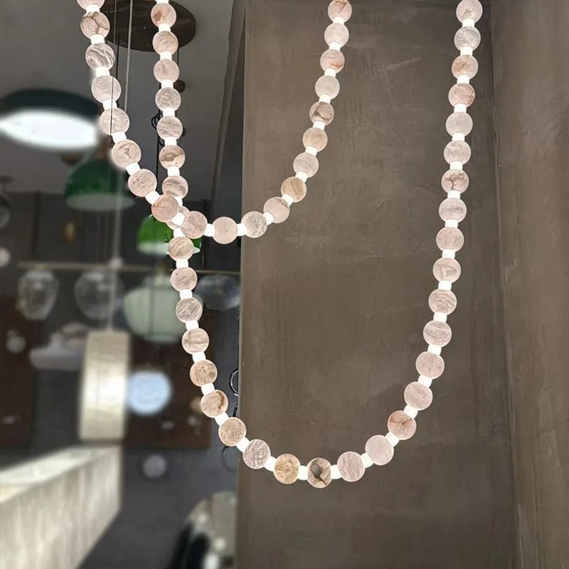 Elegant Alabaster Pearl Chandelier Necklace with Adjustable Length