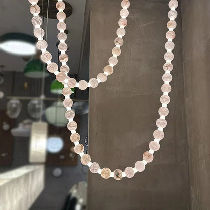 Elegant Alabaster Pearl Chandelier Necklace with Adjustable Length