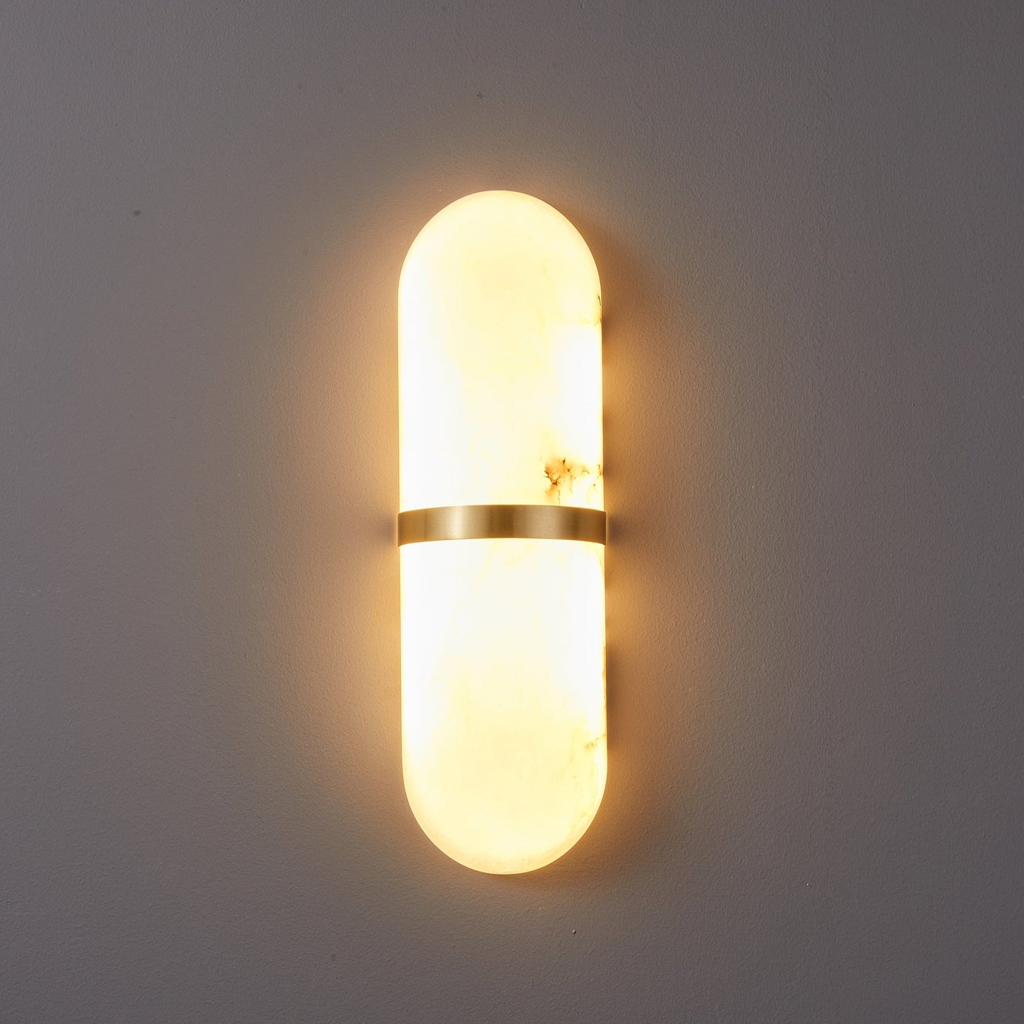 Alabaster Pill Wall Light - Soft Glow, Energy-Efficient Design