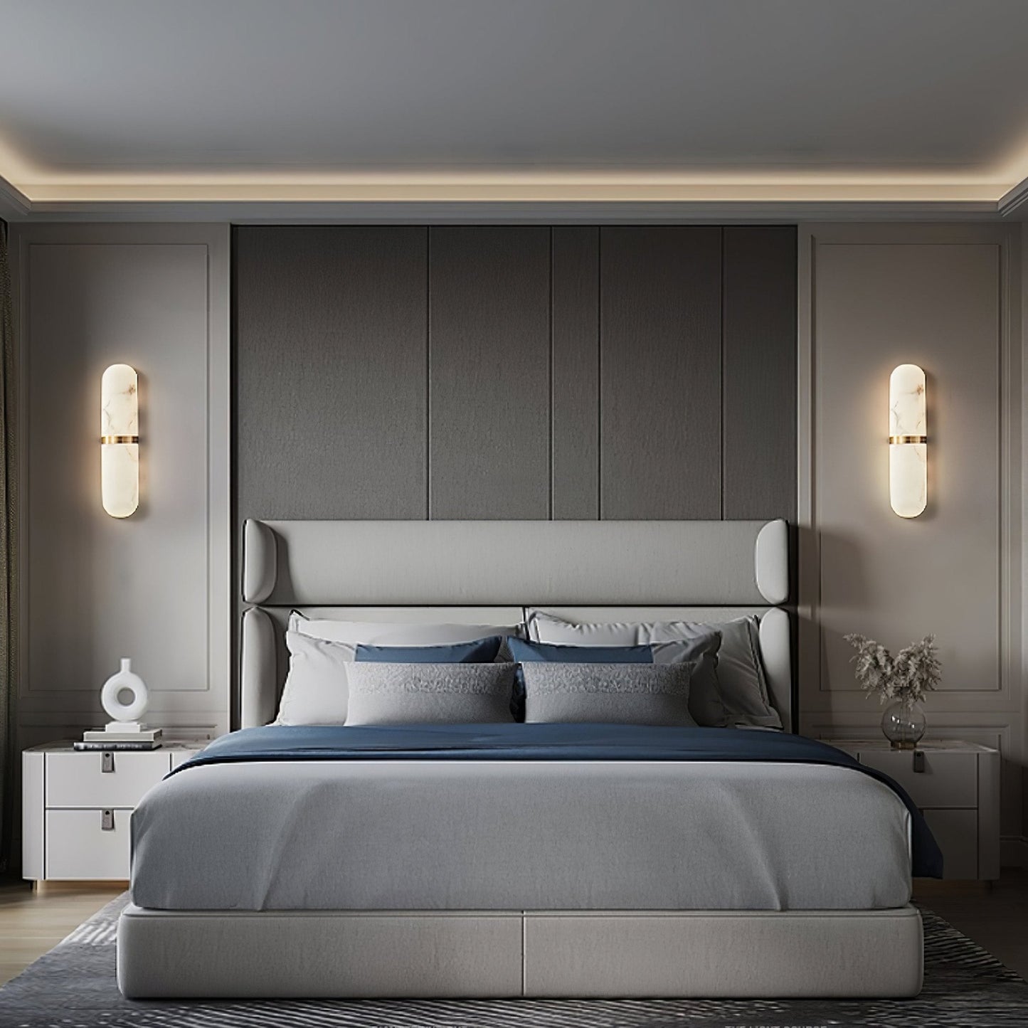 Alabaster Pill Wall Light - Soft Glow, Energy-Efficient Design