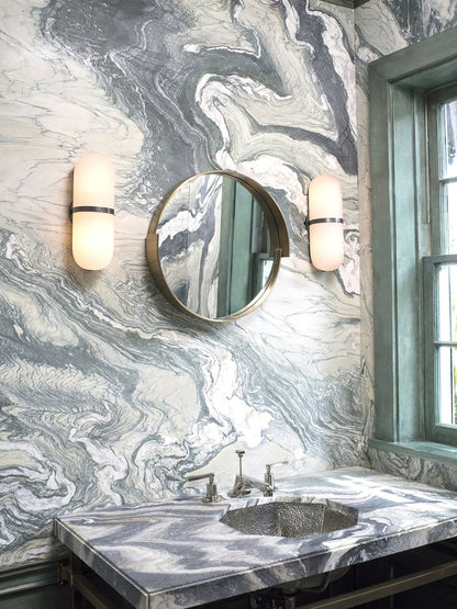 Alabaster Pill Wall Light - Soft Glow, Energy-Efficient Design