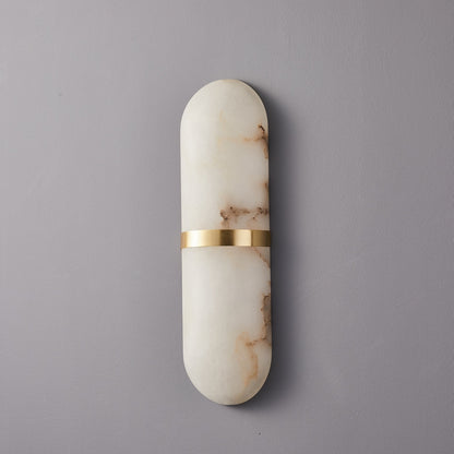 Alabaster Pill Wall Light - Soft Glow, Energy-Efficient Design