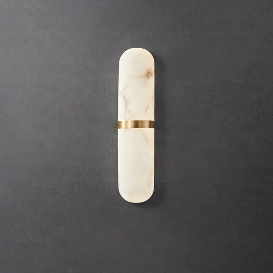 Alabaster Pill Wall Light - Soft Glow, Energy-Efficient Design