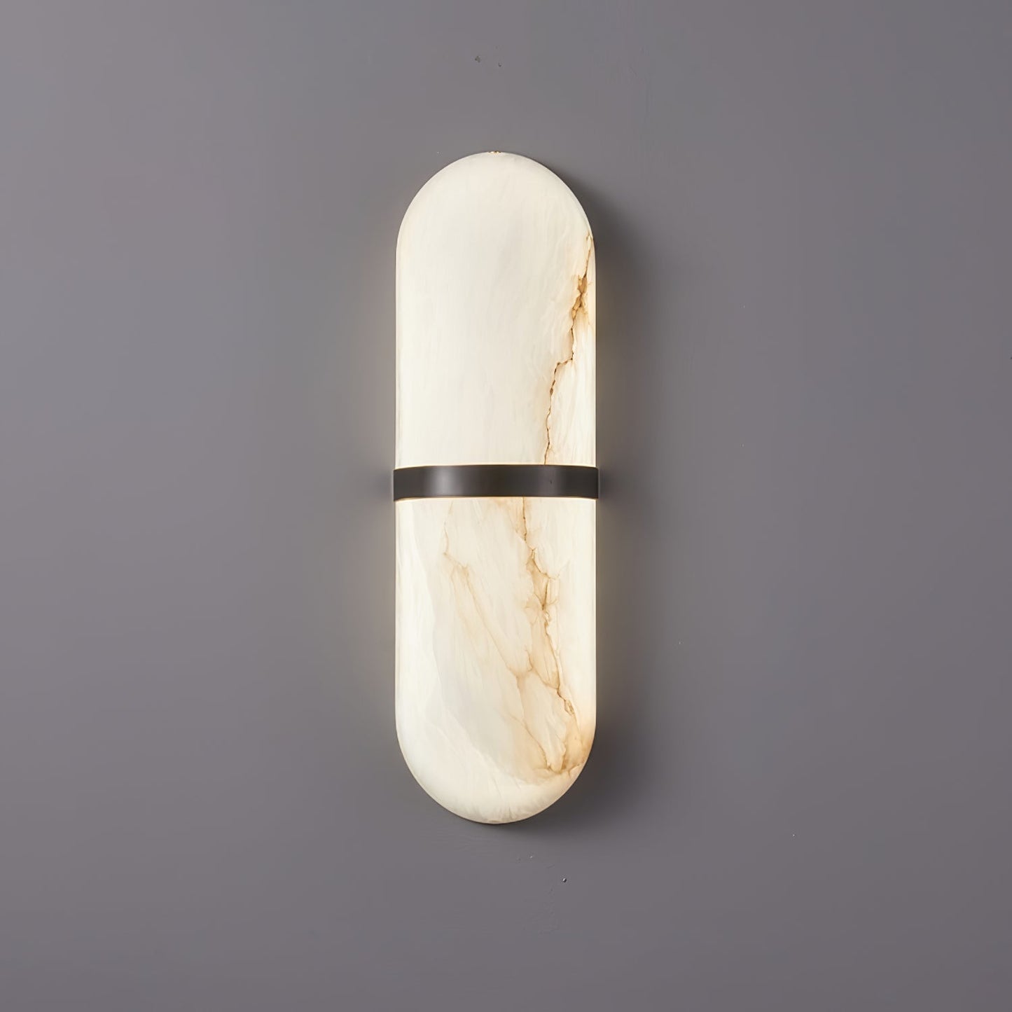 Alabaster Pill Wall Light - Soft Glow, Energy-Efficient Design