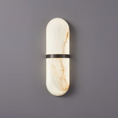 Alabaster Pill Wall Light - Soft Glow, Energy-Efficient Design