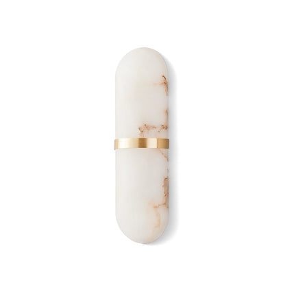 Alabaster Pill Wall Light - Soft Glow, Energy-Efficient Design