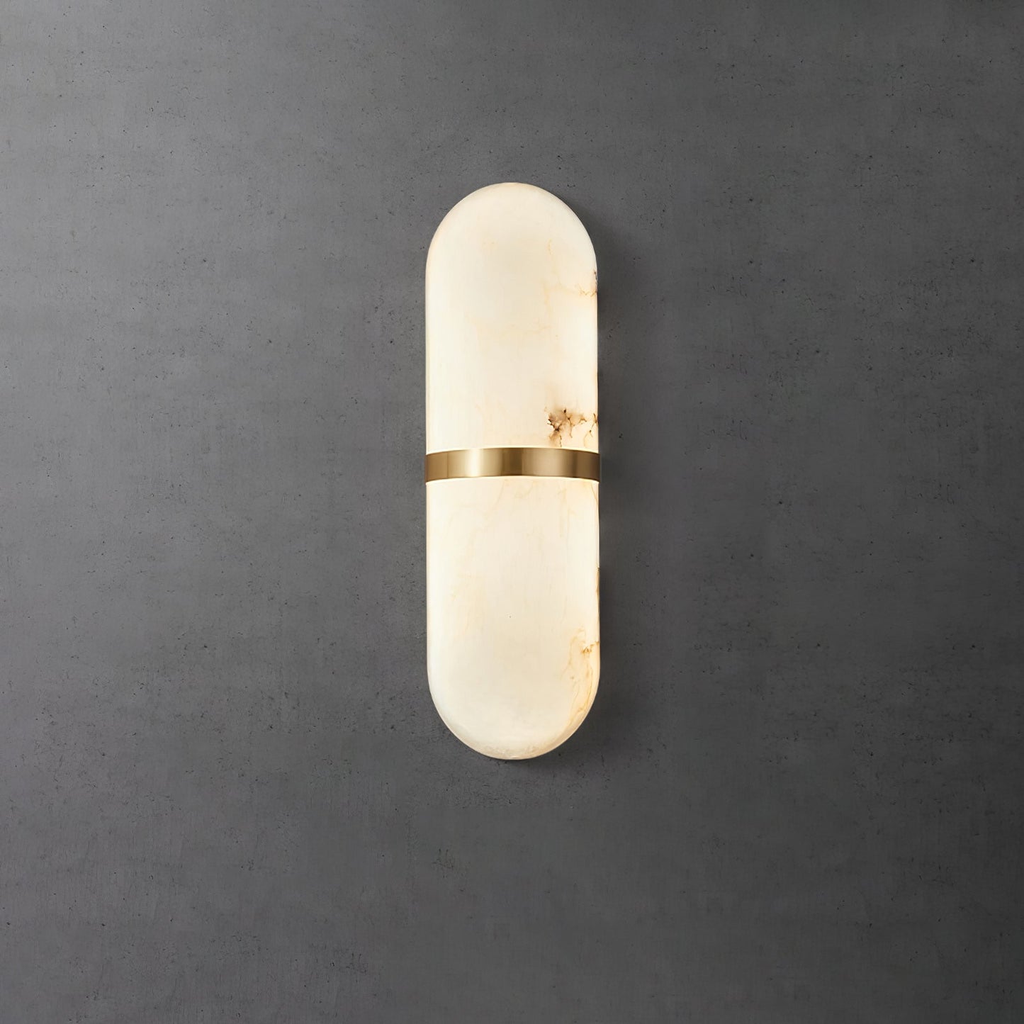 Alabaster Pill Wall Light - Soft Glow, Energy-Efficient Design