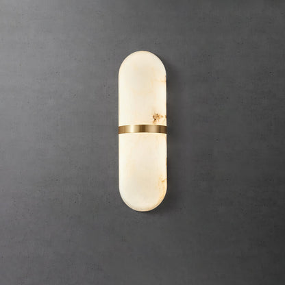 Alabaster Pill Wall Light - Soft Glow, Energy-Efficient Design