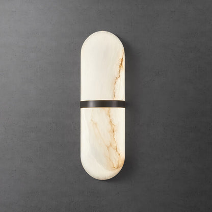 Alabaster Pill Wall Light - Soft Glow, Energy-Efficient Design