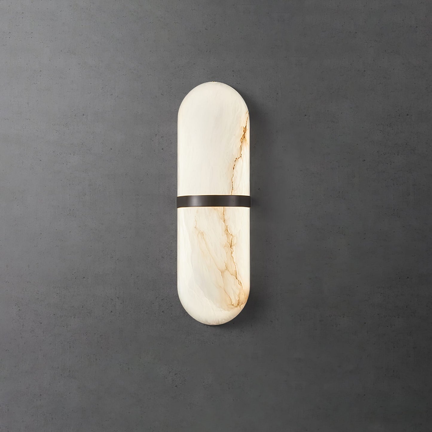 Alabaster Pill Wall Light - Soft Glow, Energy-Efficient Design