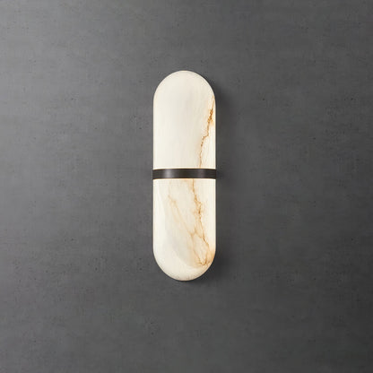 Alabaster Pill Wall Light - Soft Glow, Energy-Efficient Design