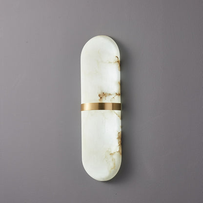 Alabaster Pill Wall Light - Soft Glow, Energy-Efficient Design