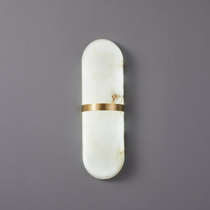 Alabaster Pill Wall Light - Soft Glow, Energy-Efficient Design