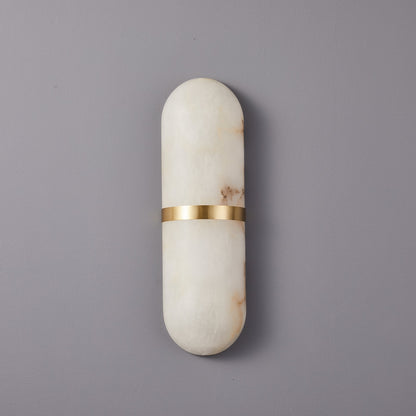 Alabaster Pill Wall Light - Soft Glow, Energy-Efficient Design