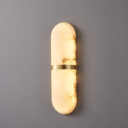Alabaster Pill Wall Light - Soft Glow, Energy-Efficient Design