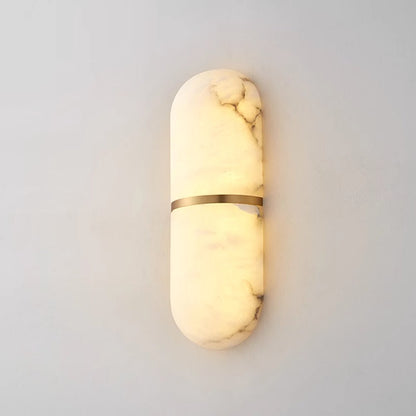 Alabaster Pill Wall Light - Soft Glow, Energy-Efficient Design