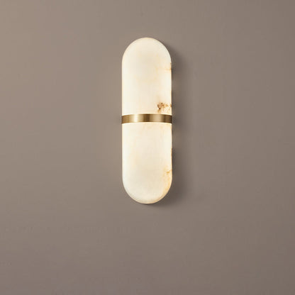 Alabaster Pill Wall Light - Soft Glow, Energy-Efficient Design