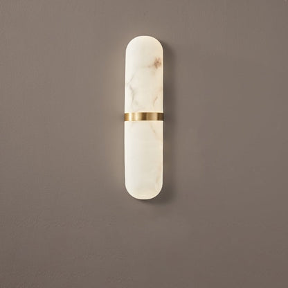 Alabaster Pill Wall Light - Soft Glow, Energy-Efficient Design
