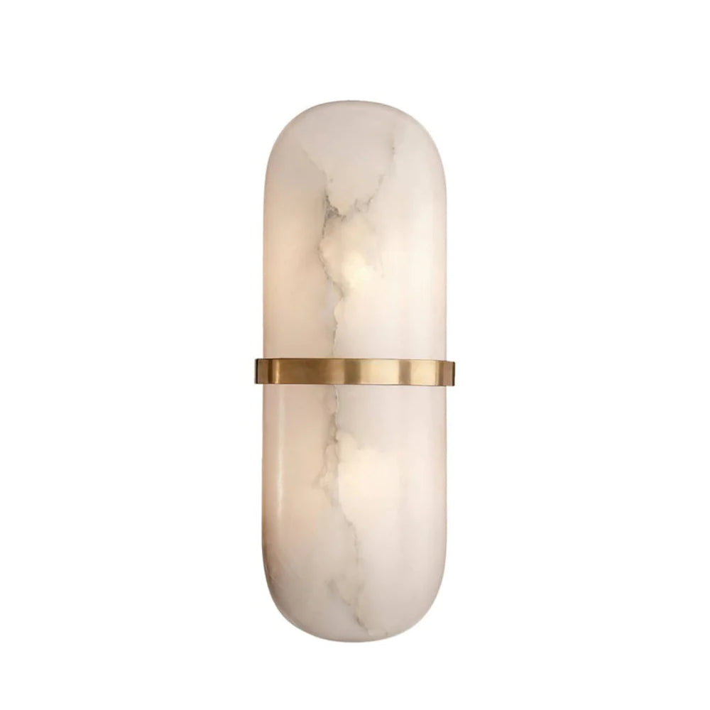 Alabaster Pill Wall Light - Soft Glow, Energy-Efficient Design