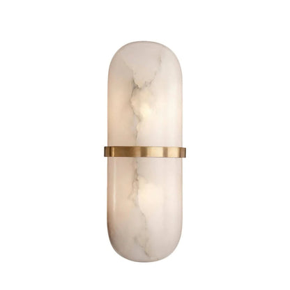 Alabaster Pill Wall Light - Soft Glow, Energy-Efficient Design